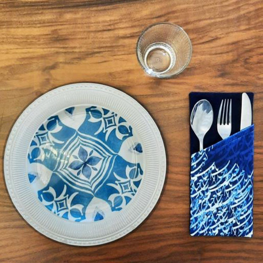 Price and Buy Velvet Cutlery Pouch with Persian Calligraphy – Elegant Design - Image 3