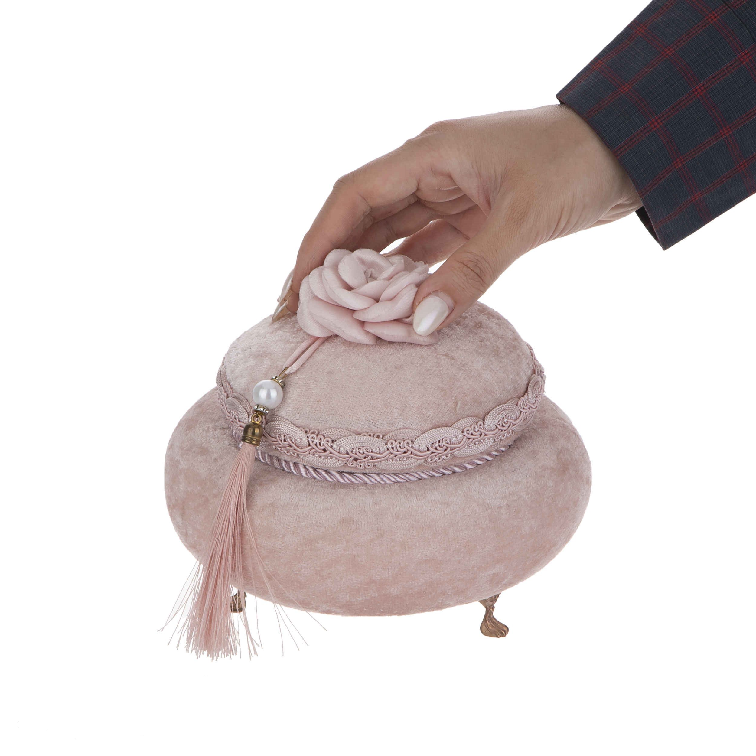 Price and Buy Velvet Jewelry Box With Flower Handle Model Chic - Image 5