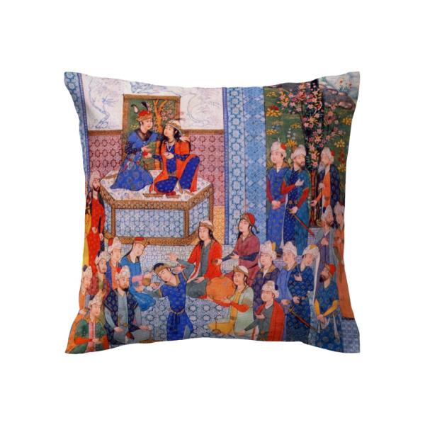 Price and Buy Velvet Printed Cushion Cover – Shahnameh Bazm Design (Set of 2)_68f6506639db3.jpeg Price and Buy Velvet Printed Cushion Cover – Shahnameh Bazm Design (Set of 2)