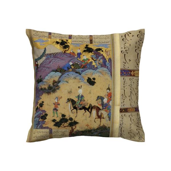 Price and Buy Velvet Printed Cushion Cover – Shahnameh Miniature Illustration (Set of 2)_68f650498ad28.jpeg Price and Buy Velvet Printed Cushion Cover – Shahnameh Miniature Illustration (Set of 2)