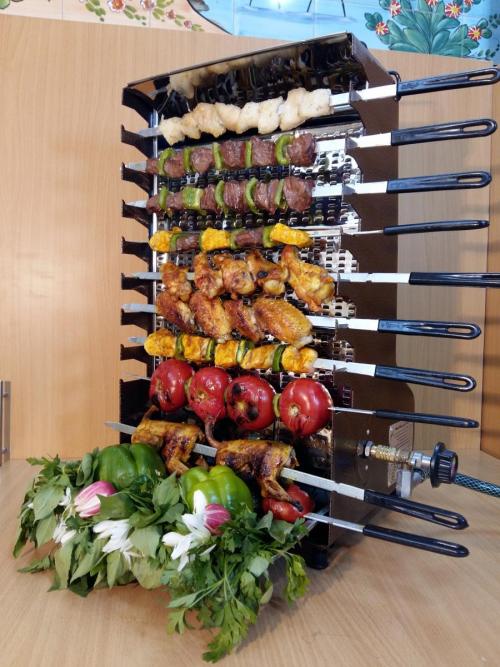 Price and Buy Vertical Gas Burner Grill for Kebabs with 10-Skewer Stand - Image 6