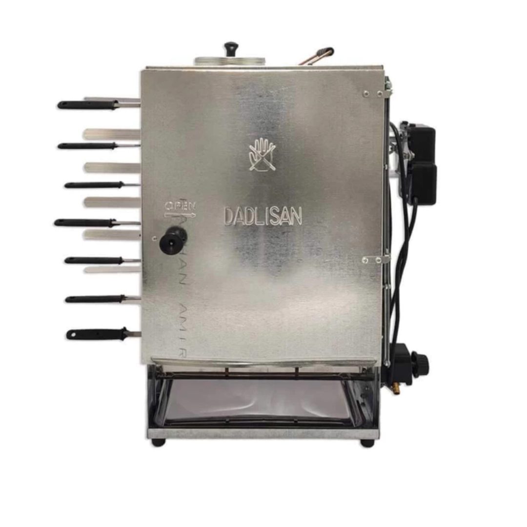 Price and Buy Vertical Kebab Gas Grill Burner – Automatic Rotating with 20-Skewer Stand - Image 6