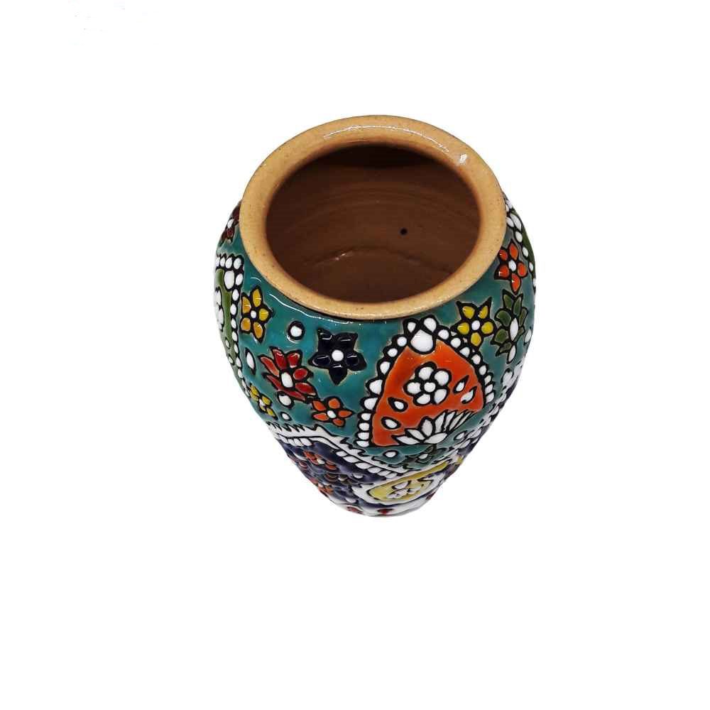 Price and Buy Vibrant Touch – Pottery Pen Holder Featuring Minakari Floral Art - Image 3