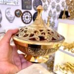 Price and Buy Vintage Brass Sugar Bowl with Intricate Lid Design - Image 7