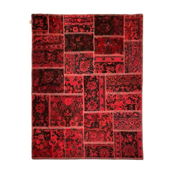 Price and Buy Vintage Persian Hand-Knotted Patchwork Carpet Abstract Red_68feb2e83a7a2.jpeg Price and Buy Vintage Persian Hand-Knotted Patchwork Carpet Abstract Red