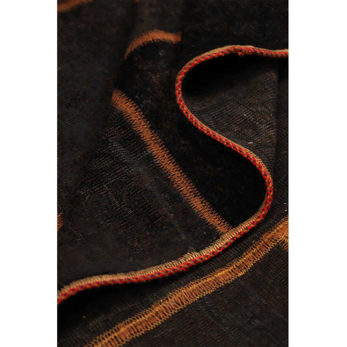 Price and Buy Vintage Persian Hand-Knotted Patchwork Carpet Dark Brown - Image 5