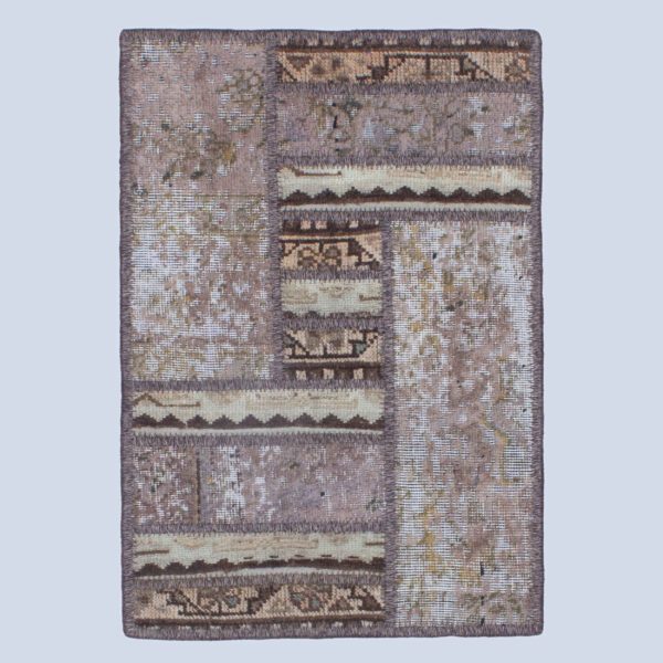 Price and Buy Vintage Persian Hand-Knotted Patchwork Carpet Geometric Brown_68febb23a7335.jpeg Price and Buy Vintage Persian Hand-Knotted Patchwork Carpet Geometric Brown