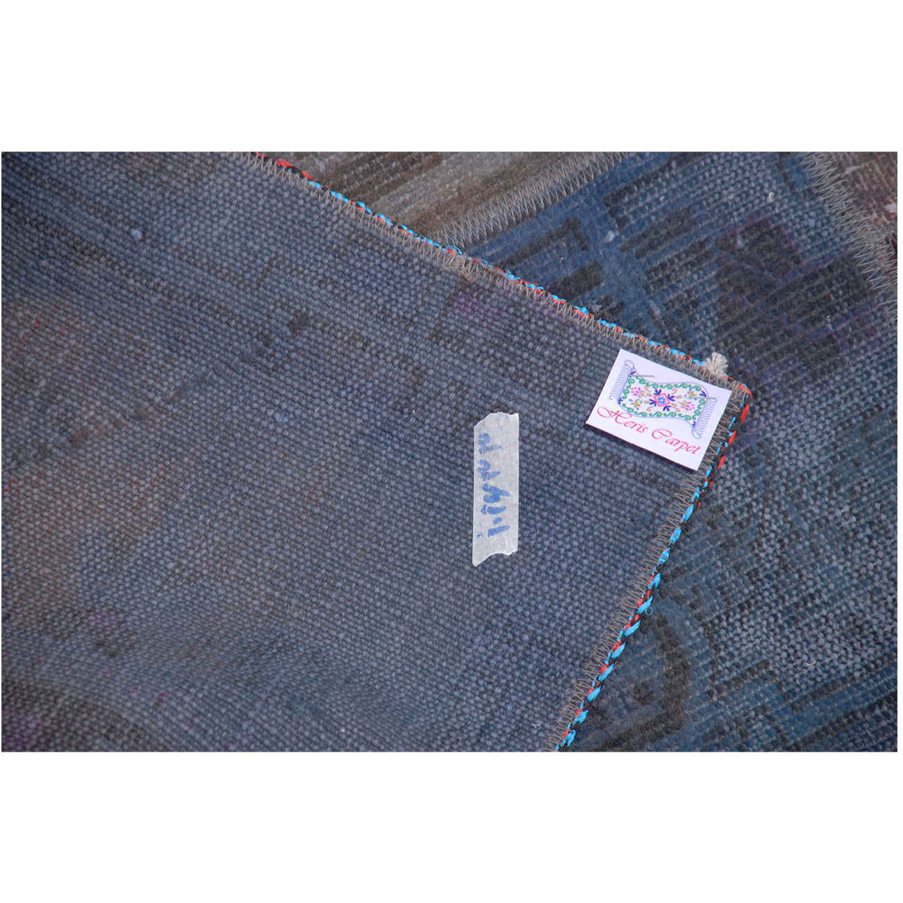 Price and Buy Vintage Persian Hand-Knotted Patchwork Carpet Geometric - Image 3
