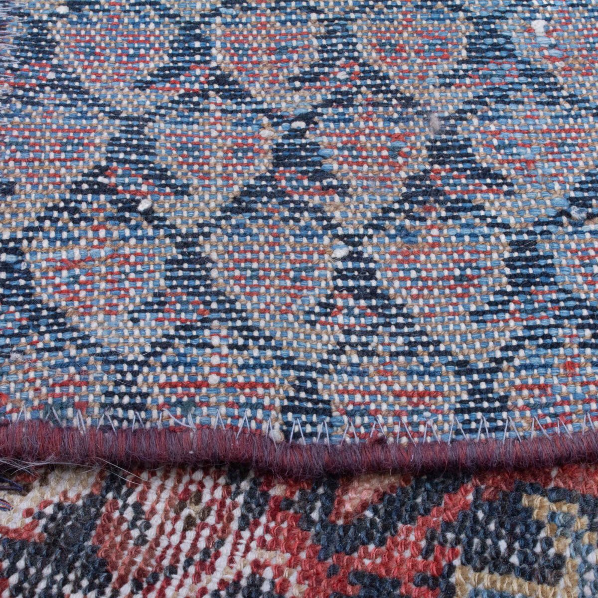 Price and Buy Vintage Persian Hand-Knotted Patchwork Carpet Geometric - Image 4