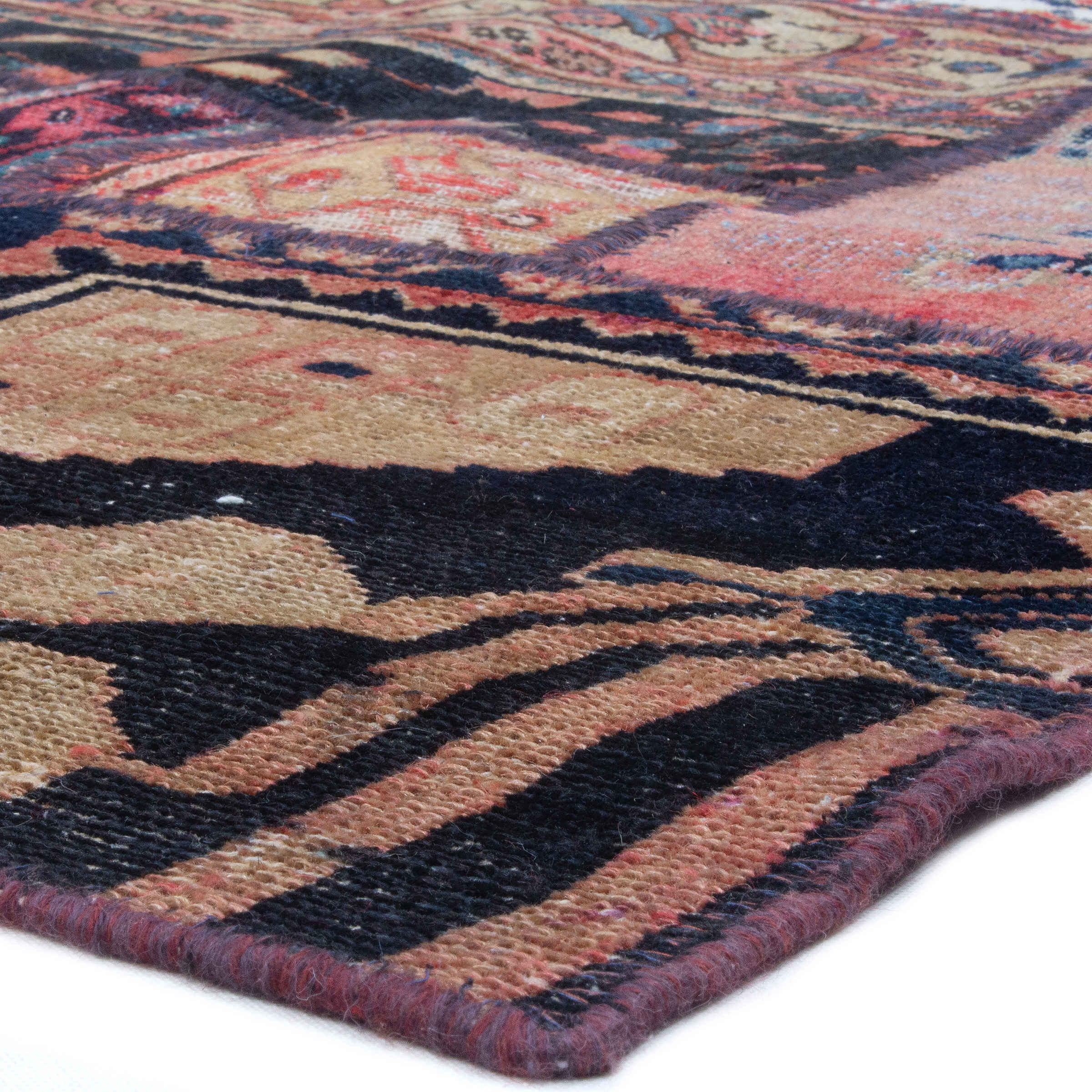 Price and Buy Vintage Persian Hand-Knotted Patchwork Carpet Geometric - Image 5
