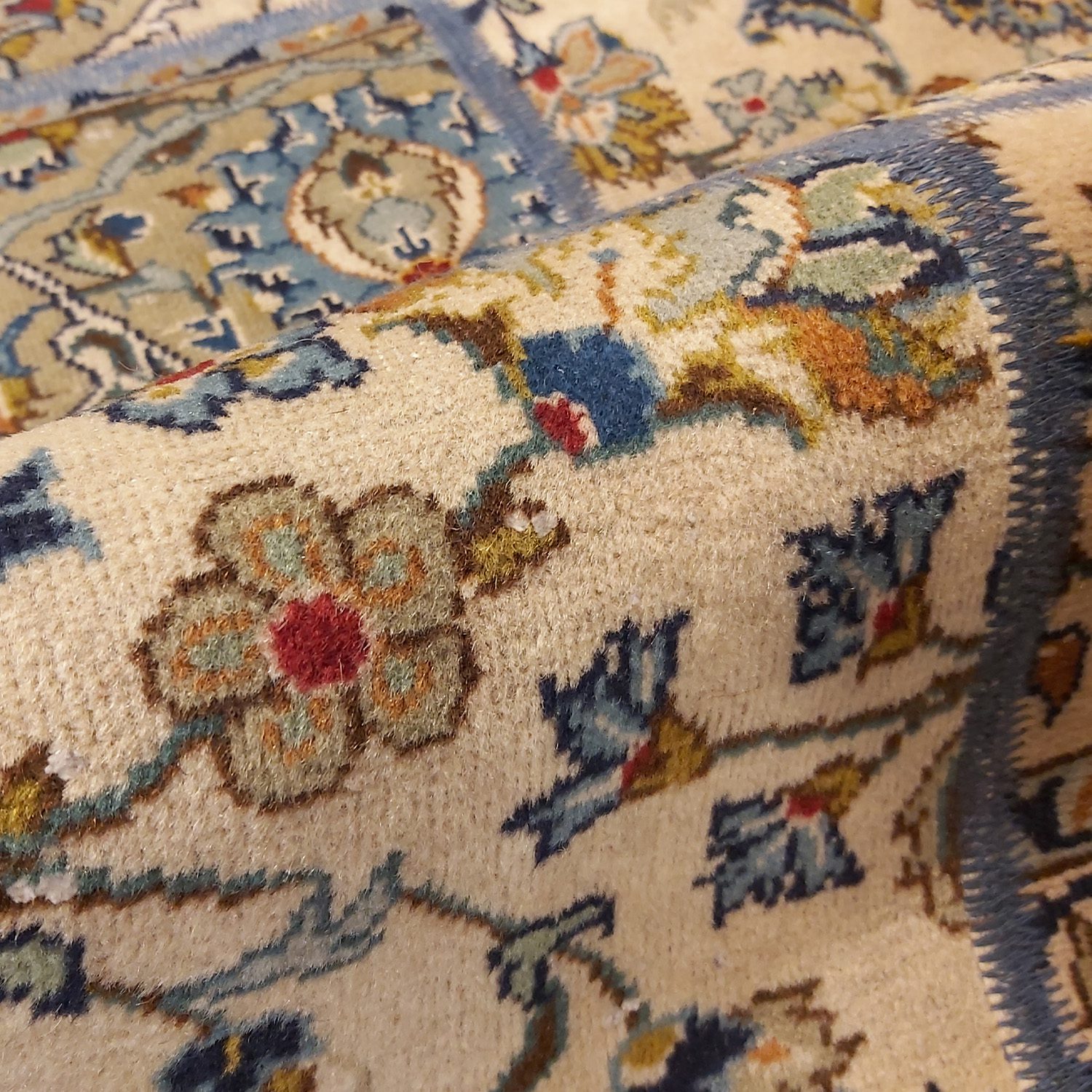 Price and Buy Vintage Persian Hand-Knotted Patchwork Carpet Geometric - Image 6