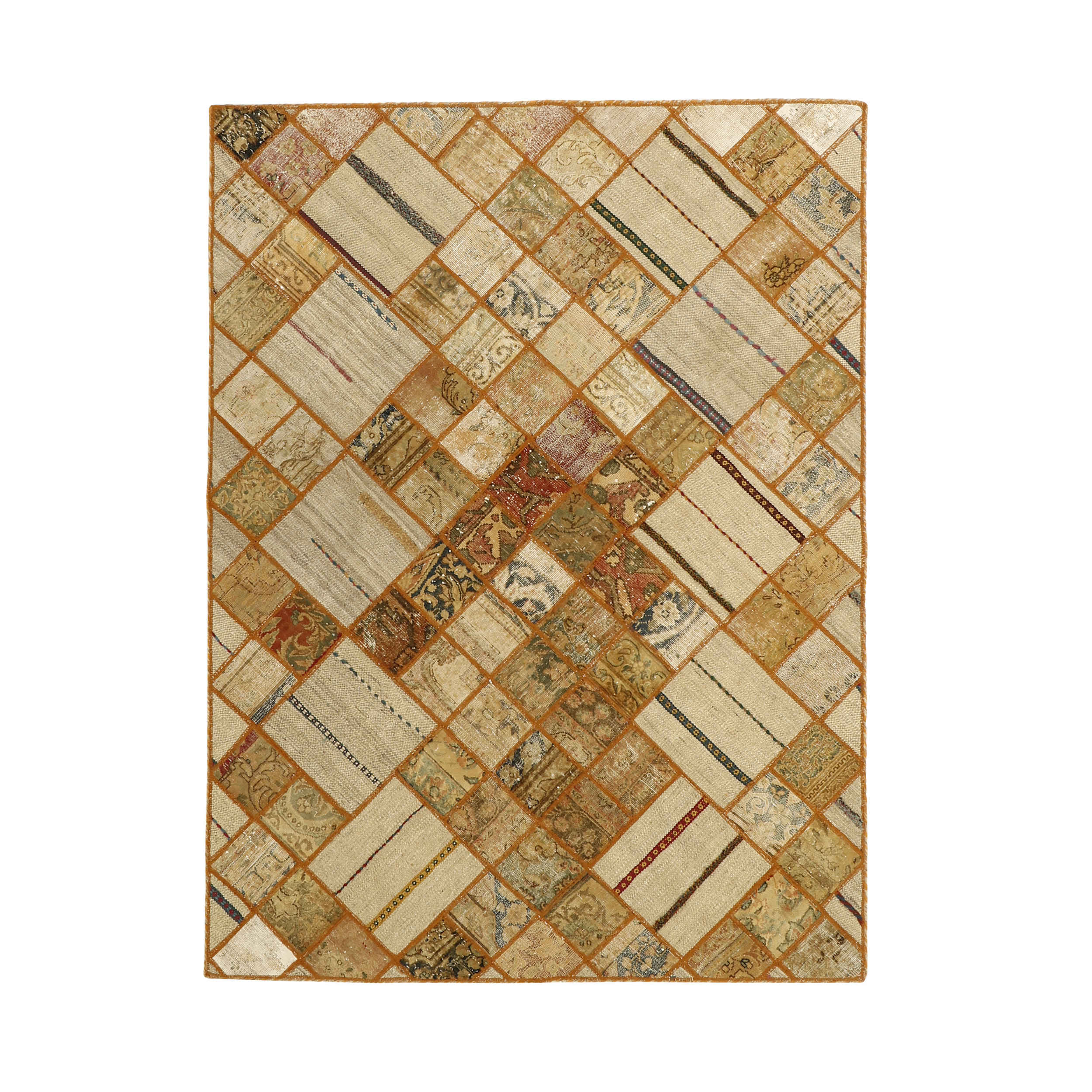 Price and Buy Vintage Persian Hand-Knotted Patchwork Carpet Leila