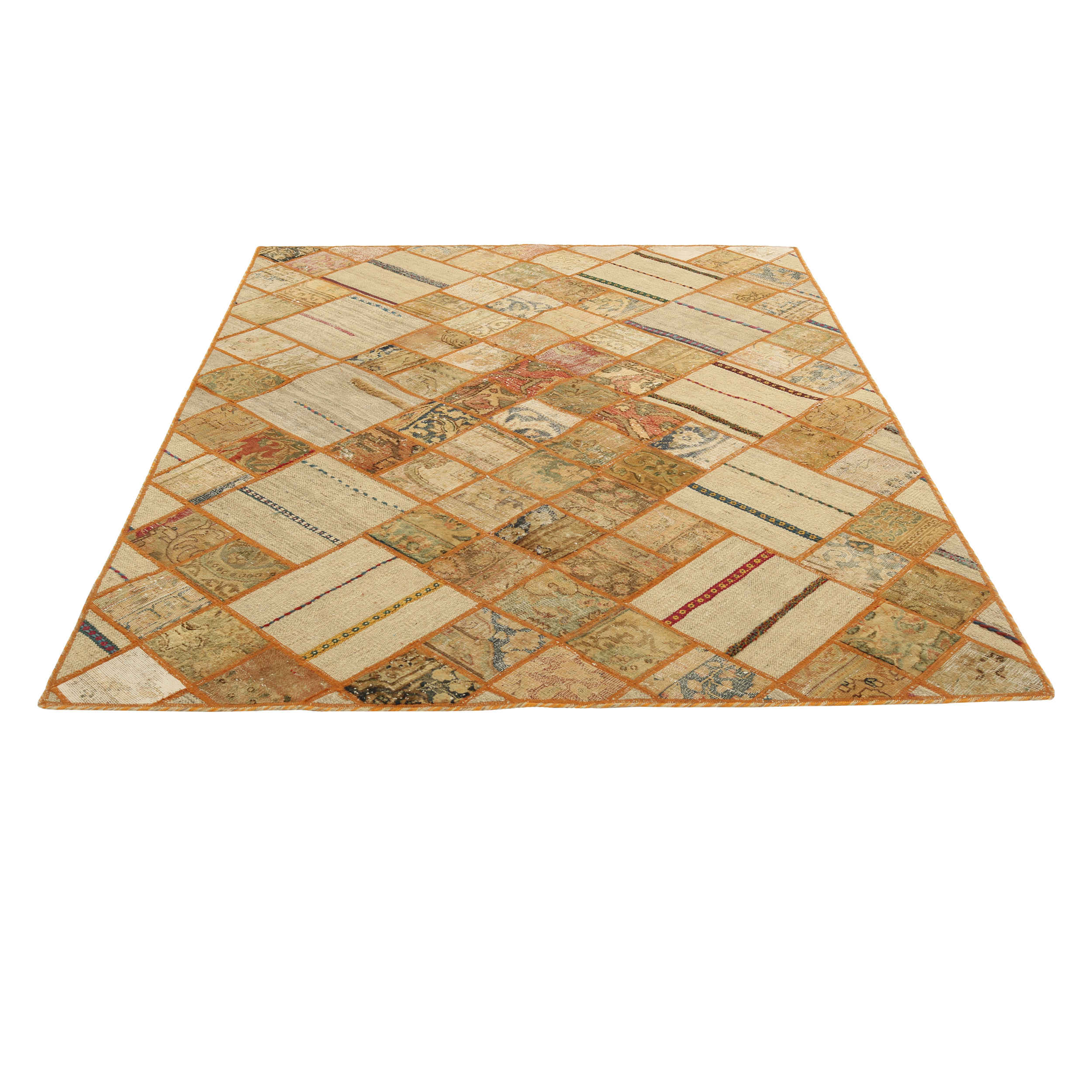 Price and Buy Vintage Persian Hand-Knotted Patchwork Carpet Leila - Image 3