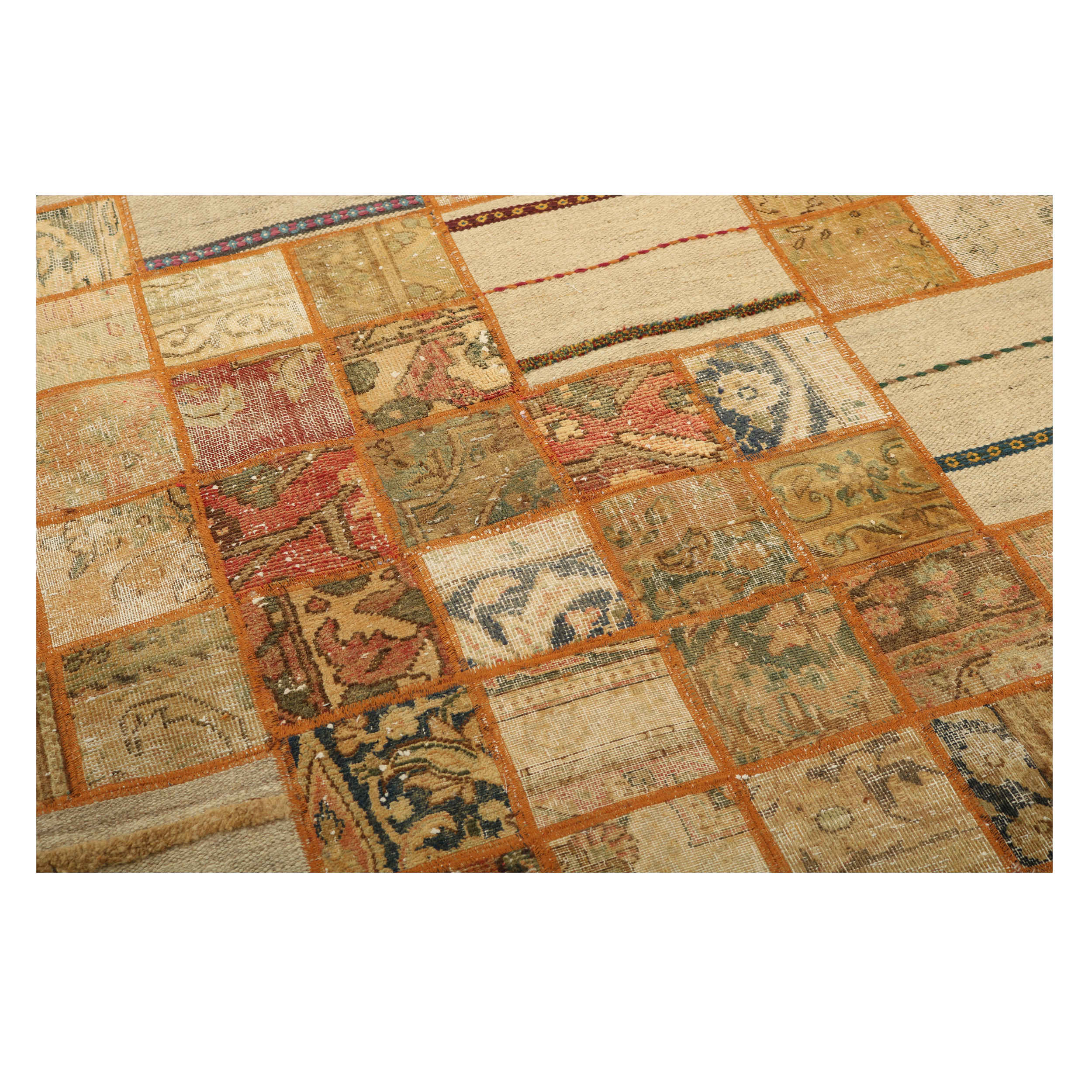 Price and Buy Vintage Persian Hand-Knotted Patchwork Carpet Leila - Image 5