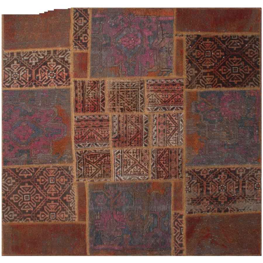 Price and Buy Vintage Persian Hand-Knotted Patchwork Carpet Lida - Image 3