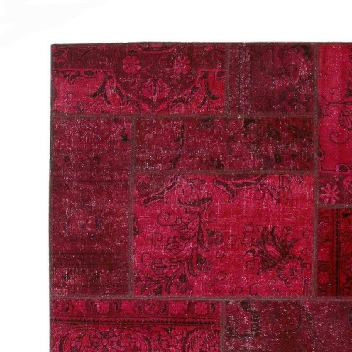 Price and Buy Vintage Persian Hand-Knotted Patchwork Carpet Magenta - Image 3