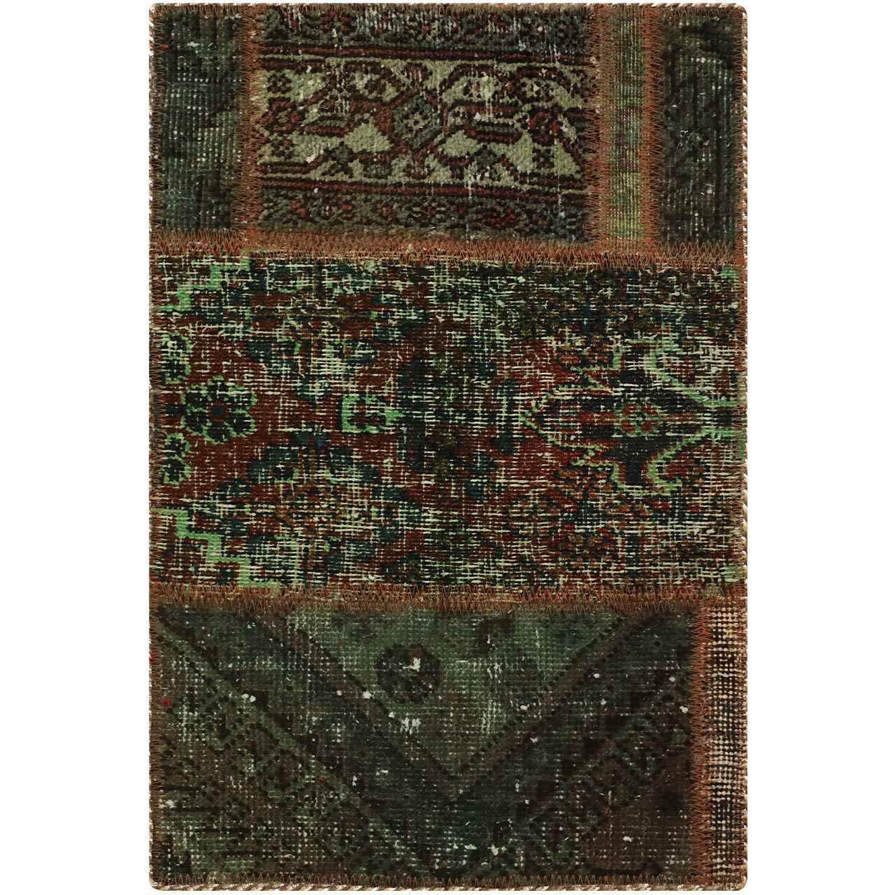Price and Buy Vintage Persian Hand-Knotted Patchwork Carpet Nasim