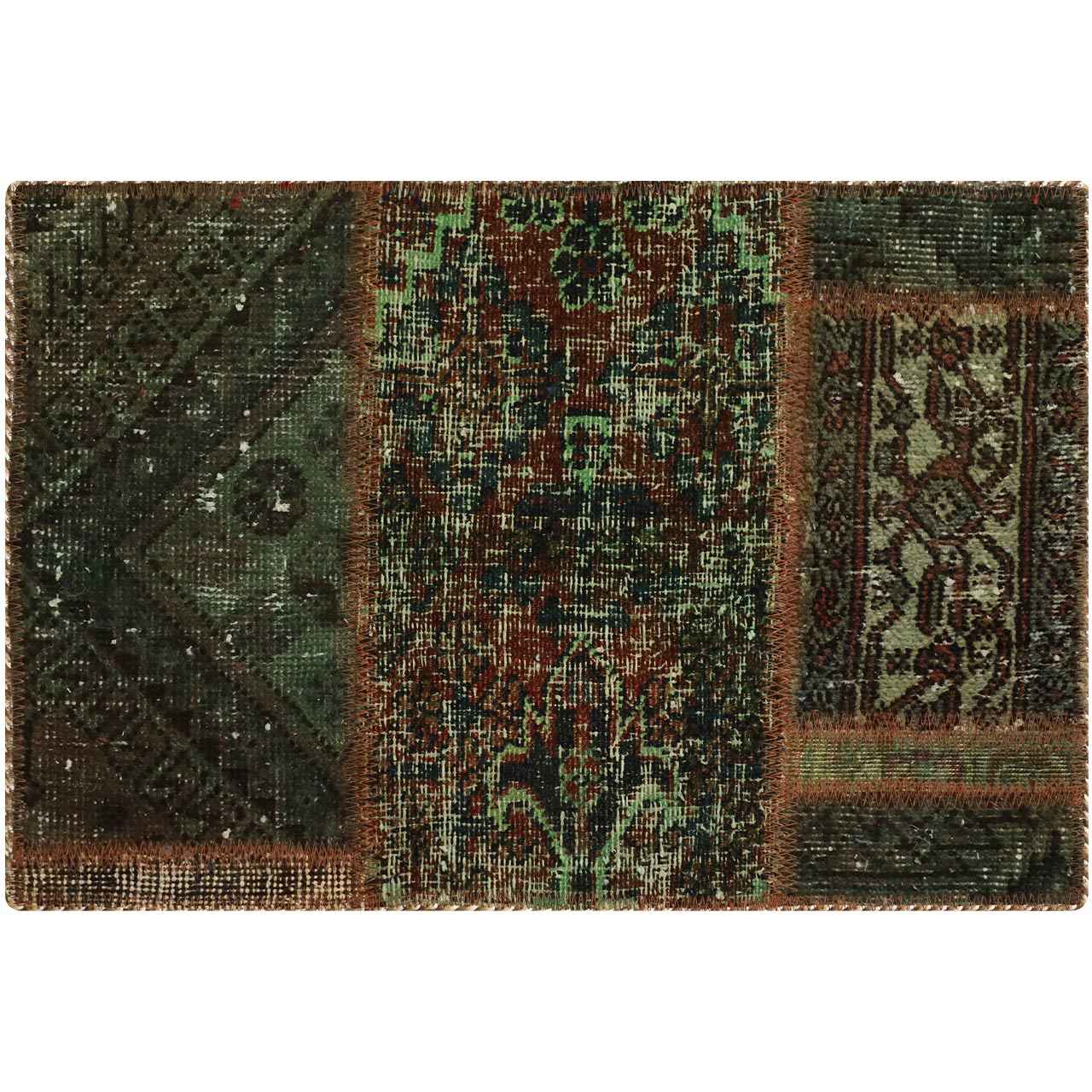 Price and Buy Vintage Persian Hand-Knotted Patchwork Carpet Nasim - Image 3