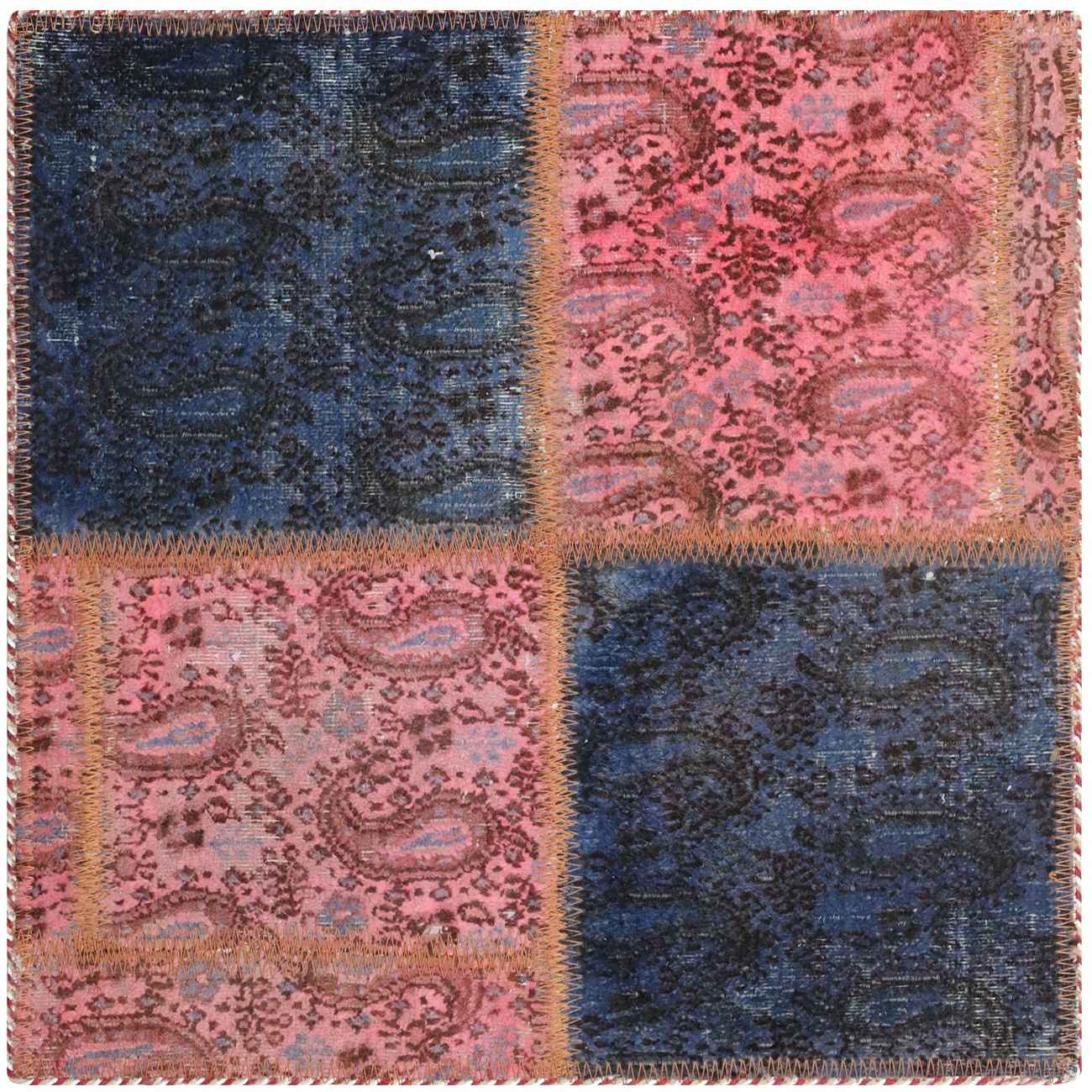 Price and Buy Vintage Persian Hand-Knotted Patchwork Carpet Pink