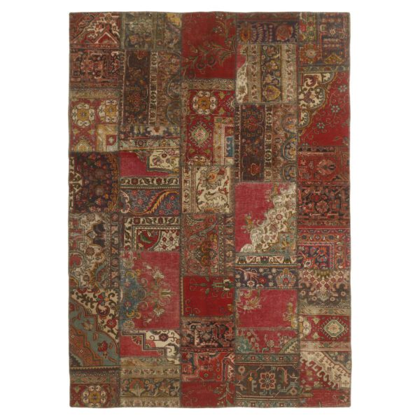 Price and Buy Vintage Persian Hand-Knotted Patchwork Carpet Red_68fef286b1f48.jpeg Price and Buy Vintage Persian Hand-Knotted Patchwork Carpet Red