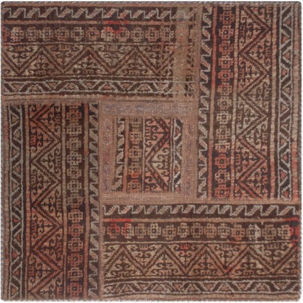 Price and Buy Vintage Persian Hand-Knotted Patchwork Carpet Square Brown_68fee8d6c47e3.jpeg Price and Buy Vintage Persian Hand-Knotted Patchwork Carpet Square Brown