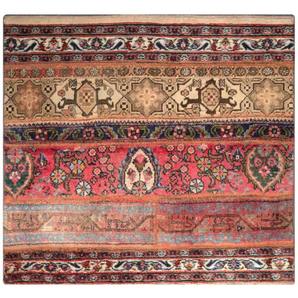 Price and Buy Vintage Persian Hand-Knotted Patchwork Carpet Striped_68ff4a24eac4d.jpeg Price and Buy Vintage Persian Hand-Knotted Patchwork Carpet Striped