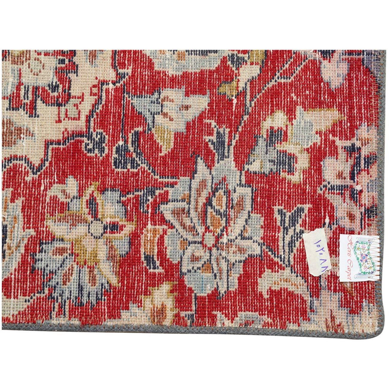 Price and Buy Vintage Persian Hand-Knotted Patchwork Carpet Traditional Red - Image 6