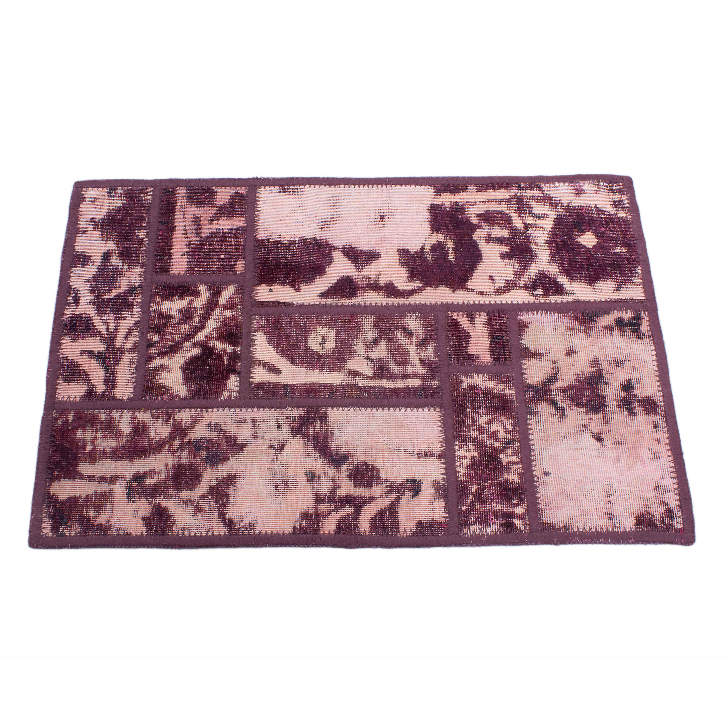 Price and Buy Vintage Persian Hand-Knotted Patchwork Carpet Violet - Image 3