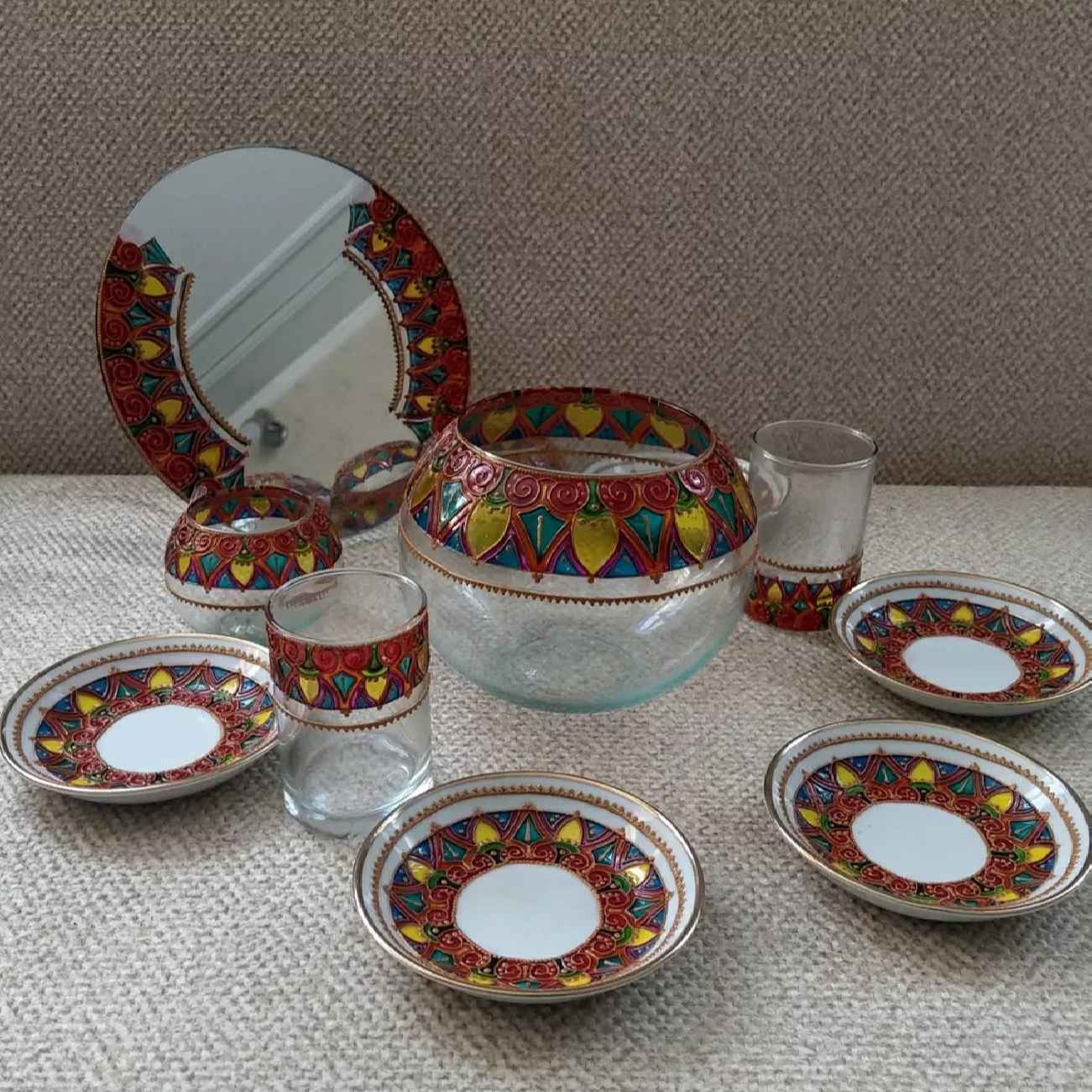 Price and Buy Vitarail Haft-seen Set Dishes with Suitable for Nowruz Geometric Design Set of 11_6901fff404e70.jpeg Price and Buy Vitarail Haft-seen Set Dishes with Suitable for Nowruz Geometric Design Set of 11 - Image 1