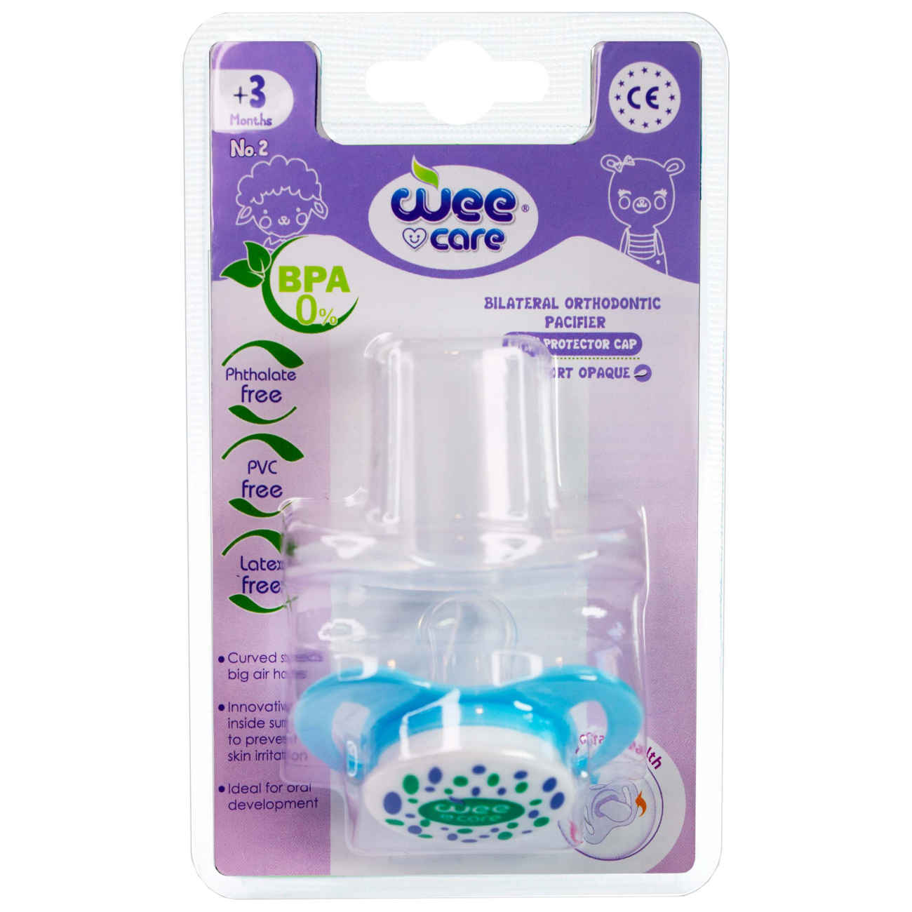 Price and Buy Wee Care Double-Sided Pacifier – Soft Silicone, Hygienic Cover, Orthodontic Design 3+ Months_6903a8c66b81c.jpeg Price and Buy Wee Care Double-Sided Pacifier – Soft Silicone, Hygienic Cover, Orthodontic Design 3+ Months - Image 4