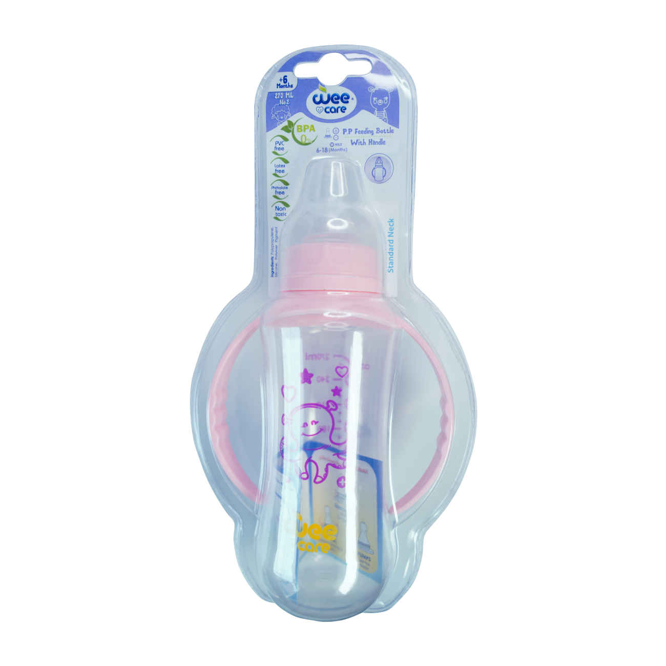 Price and Buy Wee Care Orthodontic Baby Feeding Bottle – Standard Neck With Handles – 270ml_690387de6cc52.jpeg Price and Buy Wee Care Orthodontic Baby Feeding Bottle – Standard Neck With Handles – 270ml - Image 3