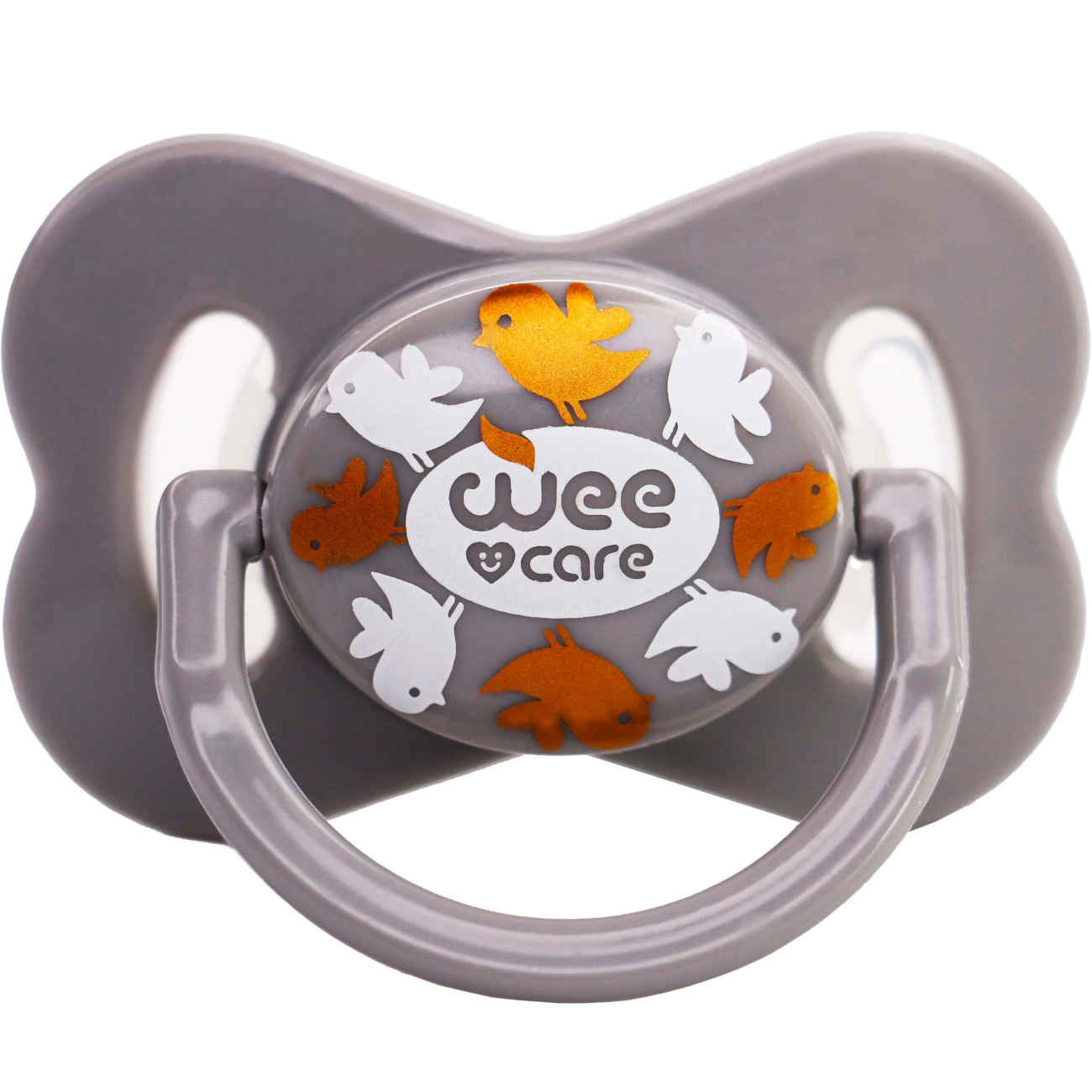 Price and Buy Wee Care Orthodontic Pacifier – Bird Design with Handle and Protective Cap (0–6 Months)_6903a83a7a082.jpeg Price and Buy Wee Care Orthodontic Pacifier – Bird Design with Handle and Protective Cap (0–6 Months) - Image 1