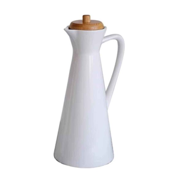 Price and Buy White Ceramic Oil Dispenser Bottle with Lid 800ml Capacity_68fe5859636e7.jpeg Price and Buy White Ceramic Oil Dispenser Bottle with Lid 800ml Capacity