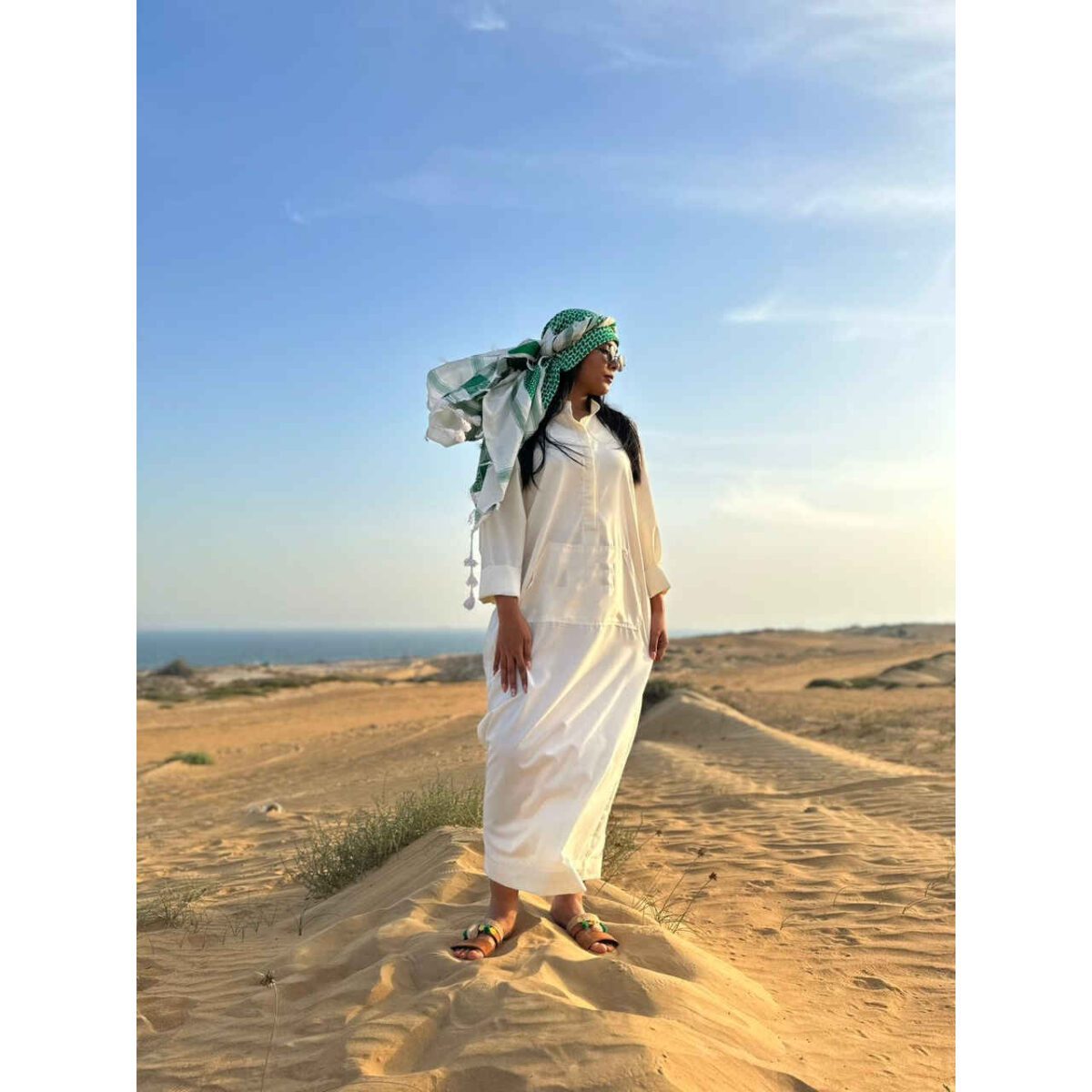 Price and Buy White Dishdasha Thawb for Women – Traditional Arab-Style Dress - Image 3