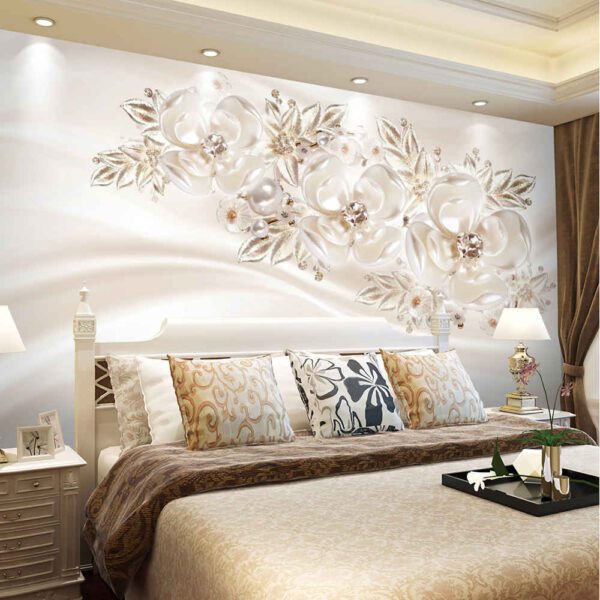 Price and Buy White Floral Wall Mural Model Navazesh for Modern Interiors_68fd38a16c3c9.jpeg Price and Buy White Floral Wall Mural Model Navazesh for Modern Interiors