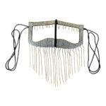 Price and Buy White Full Rhinestone Burqa – Luxurious Gold Chain Design