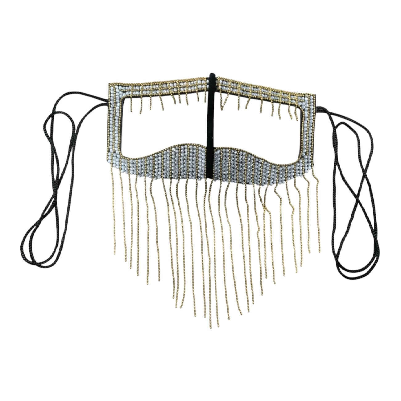 Price and Buy White Full Rhinestone Burqa – Luxurious Gold Chain Design_6903c56bd4364.jpeg Price and Buy White Full Rhinestone Burqa – Luxurious Gold Chain Design - Image 1