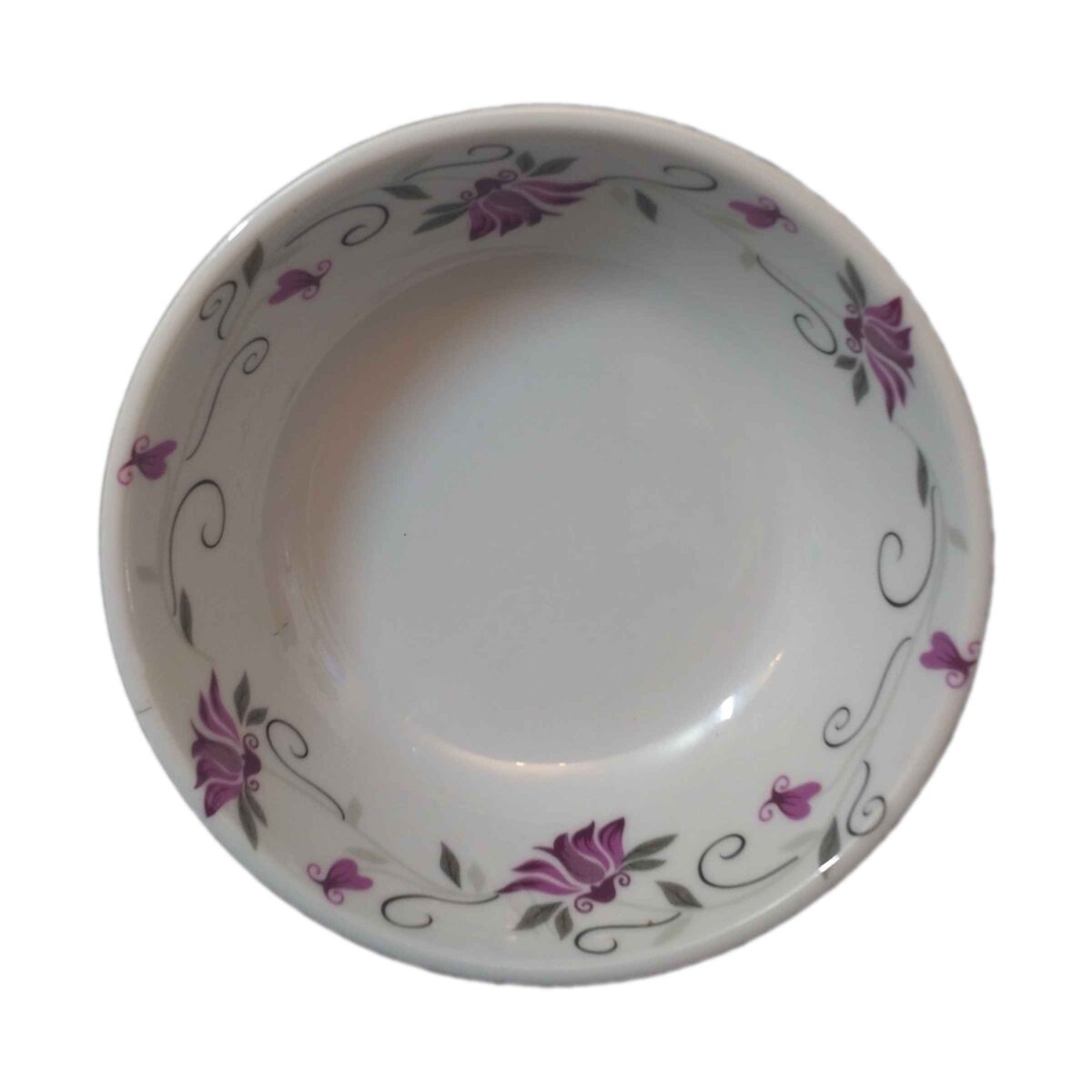 Price and Buy White Melamine Dinnerware Bowl Set, Dishwasher Safe – Model Floral (Set of 6)