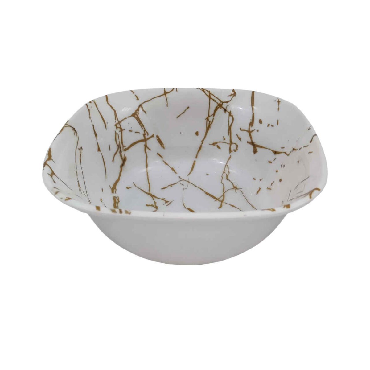 Price and Buy White Melamine Dinnerware Bowl Set, Square Shape – Marble Design (Set of 6)