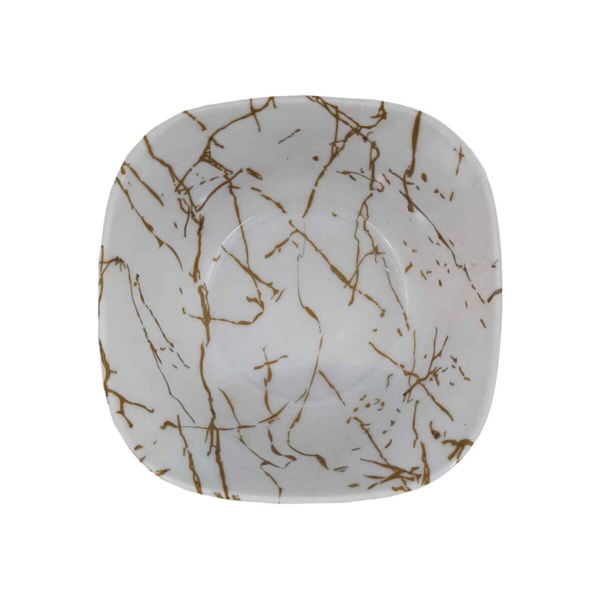 Price and Buy White Melamine Dinnerware Bowl Set, Square Shape – Marble Design (Set of 6) - Image 3