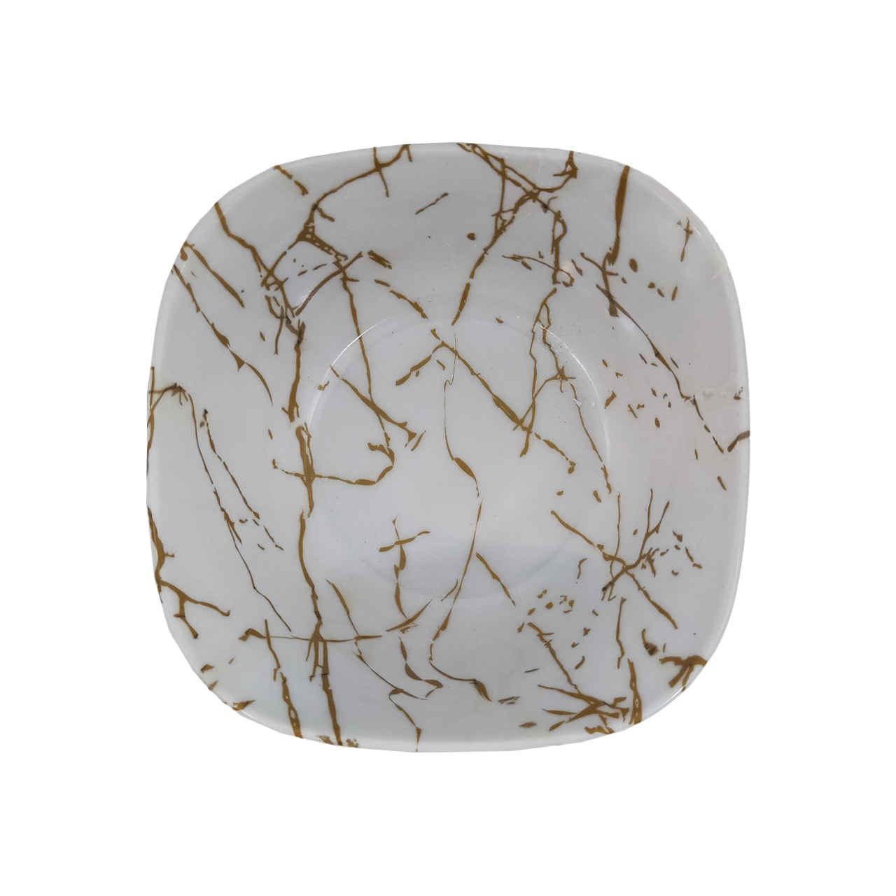 Price and Buy White Melamine Dinnerware Bowl Set, Square Shape – Marble Design (Set of 6) - Image 3