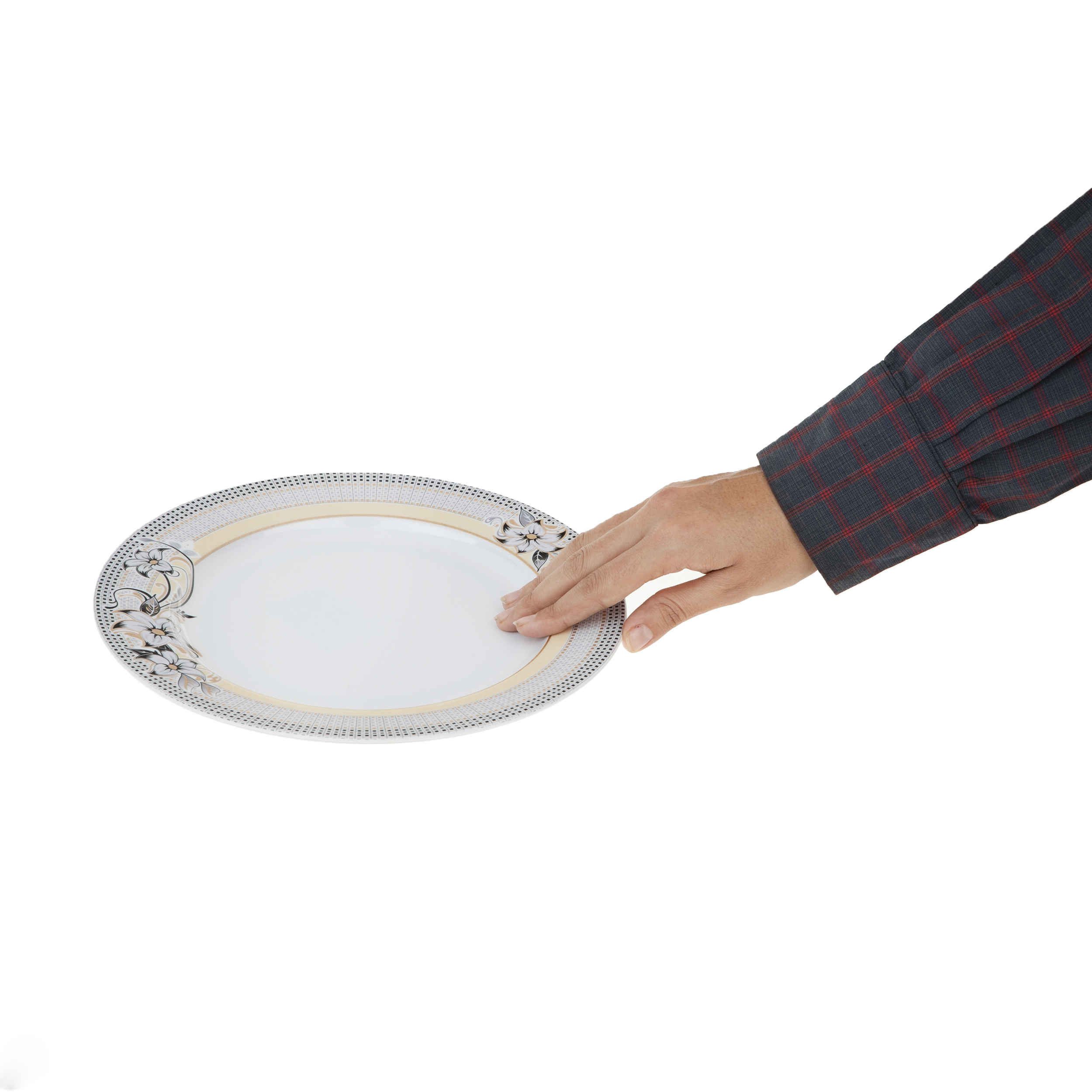 Price and Buy White Melamine Plate Set, Break-Resistant for Everyday Use, Pack of 6 - Image 4