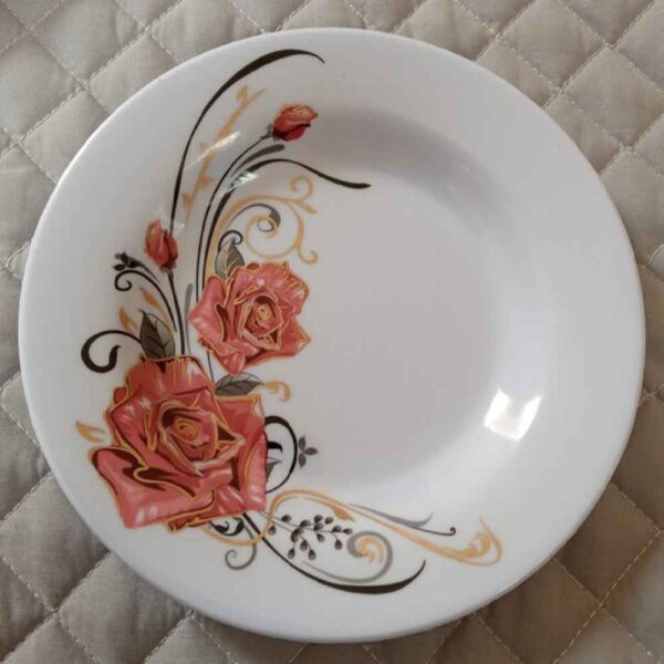 Price and Buy White Melamine Plate Set, Microwave Safe Floral Design_68fe5245328bf.jpeg Price and Buy White Melamine Plate Set, Microwave Safe Floral Design
