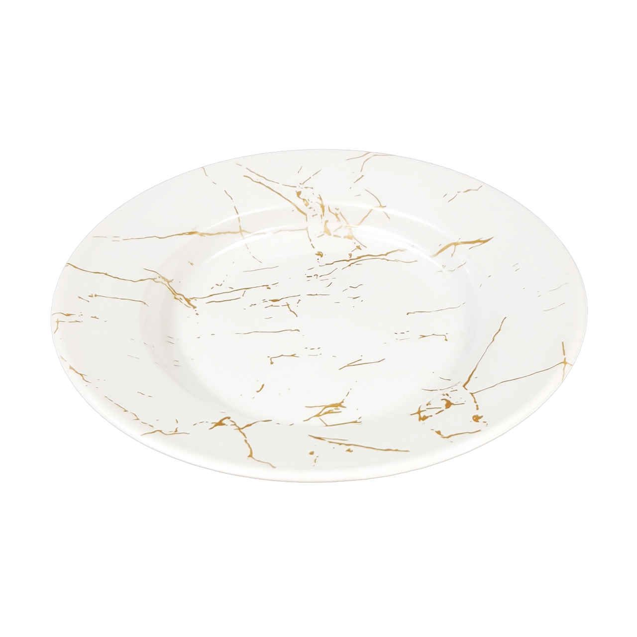 Price and Buy White Melamine Plate Set, Microwave Safe Marble Design, Pack of 6