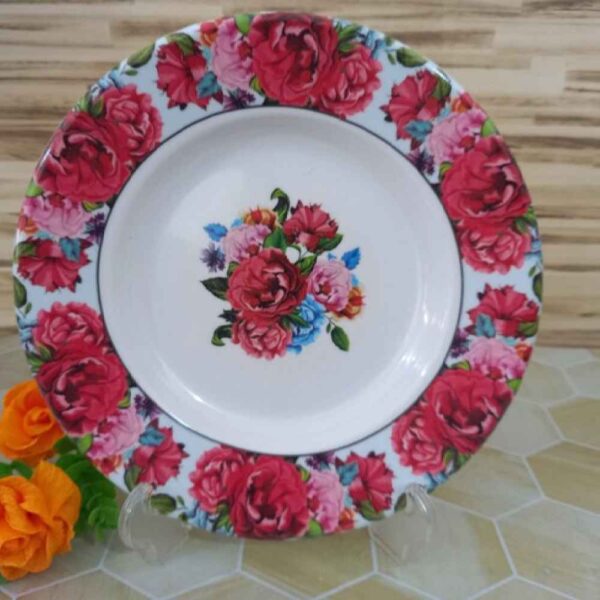 Price and Buy White Melamine Plate Set, Microwave Safe, Rose Flower_68fe528293bbc.jpeg Price and Buy White Melamine Plate Set, Microwave Safe, Rose Flower