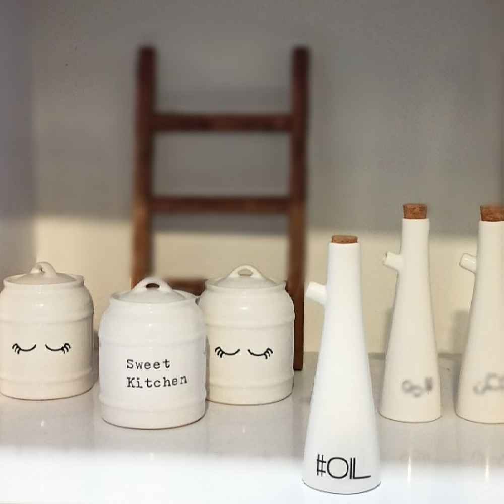 Price and Buy White Porcelain Oil Dispenser Bottle Practical for Everyday Cooking - Image 3