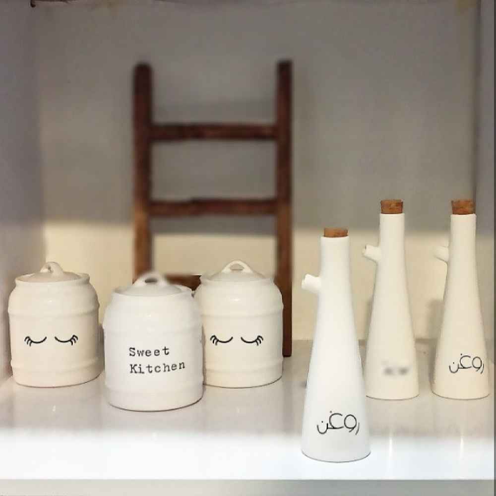 Price and Buy White Porcelain Oil Dispenser Bottle Tabletop for Kitchen Cooking - Image 3