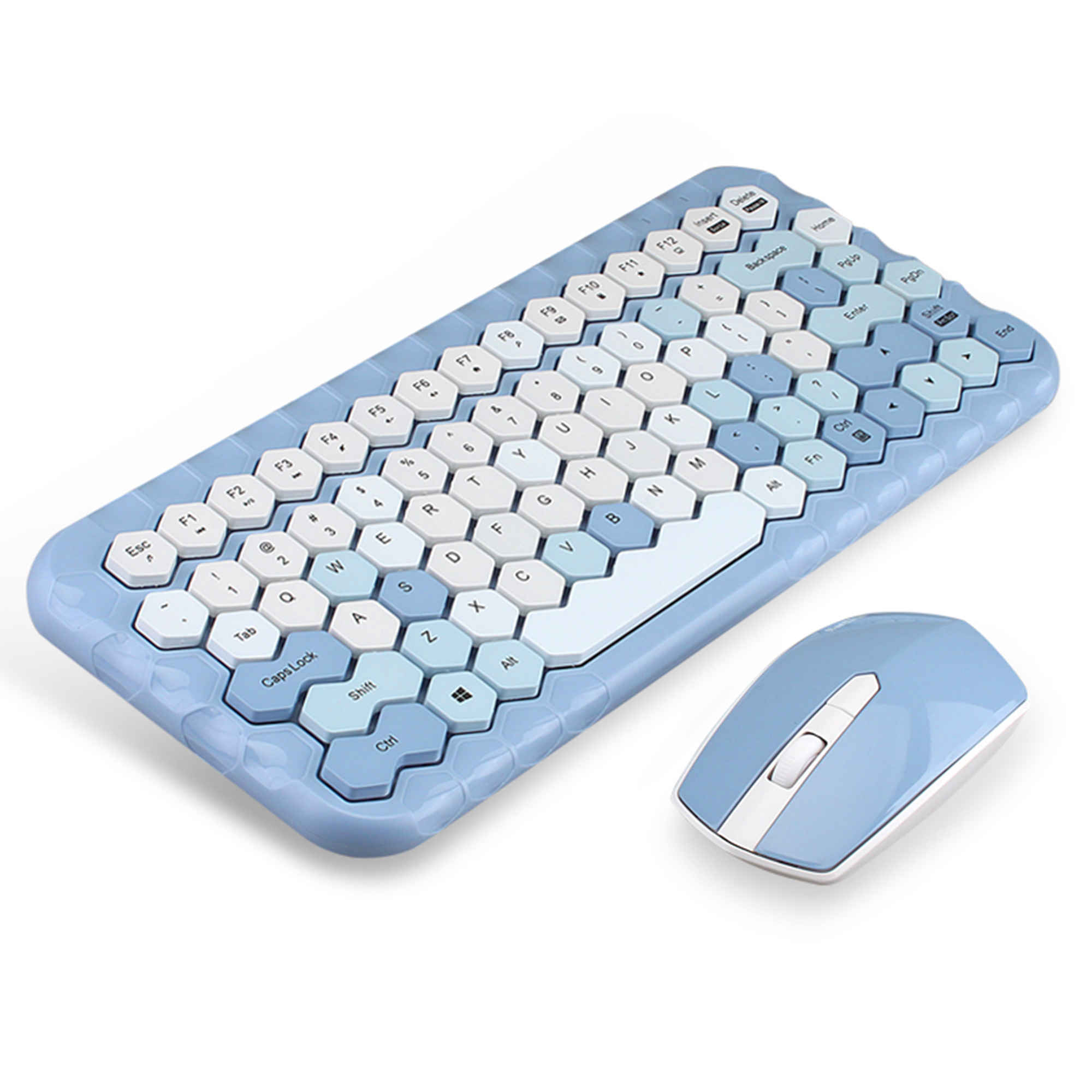 Price and Buy Wireless Keyboard and Mouse with Beehive Design