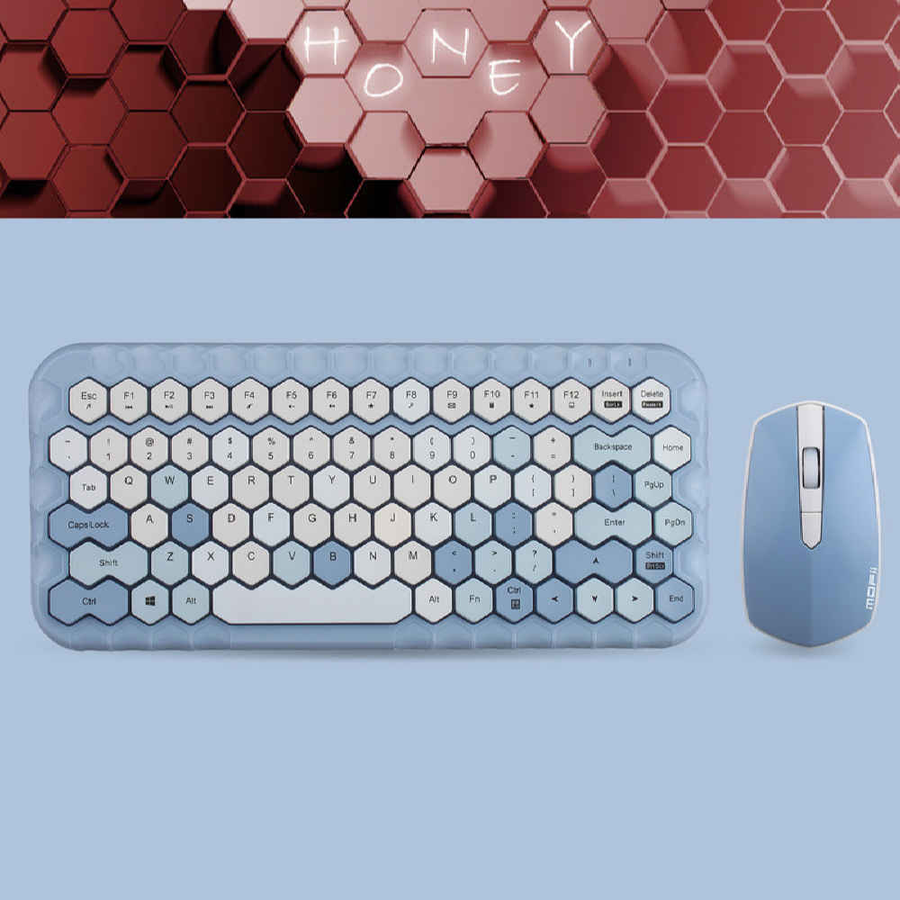 Price and Buy Wireless Keyboard and Mouse with Beehive Design - Image 3