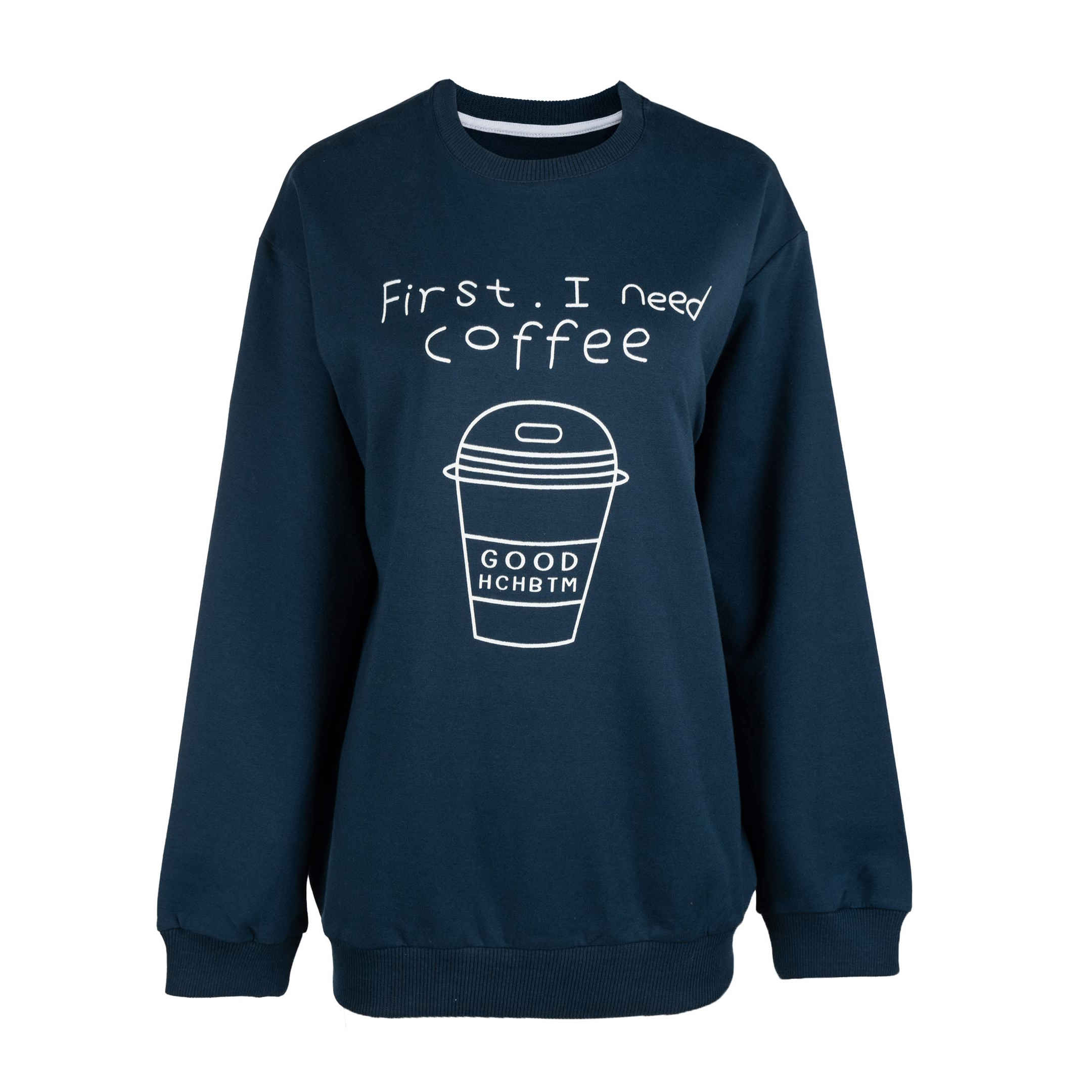 Price and Buy Woman’s Casual Crew Neck Sweatshirt Model Coffee